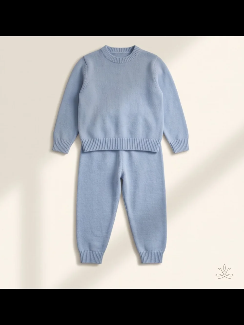 Edgehill Collection Light Blue Knit Nutcracker Sweater & Pants Set